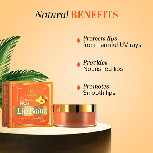 KHADI LIP BALM 8 GM PEACH