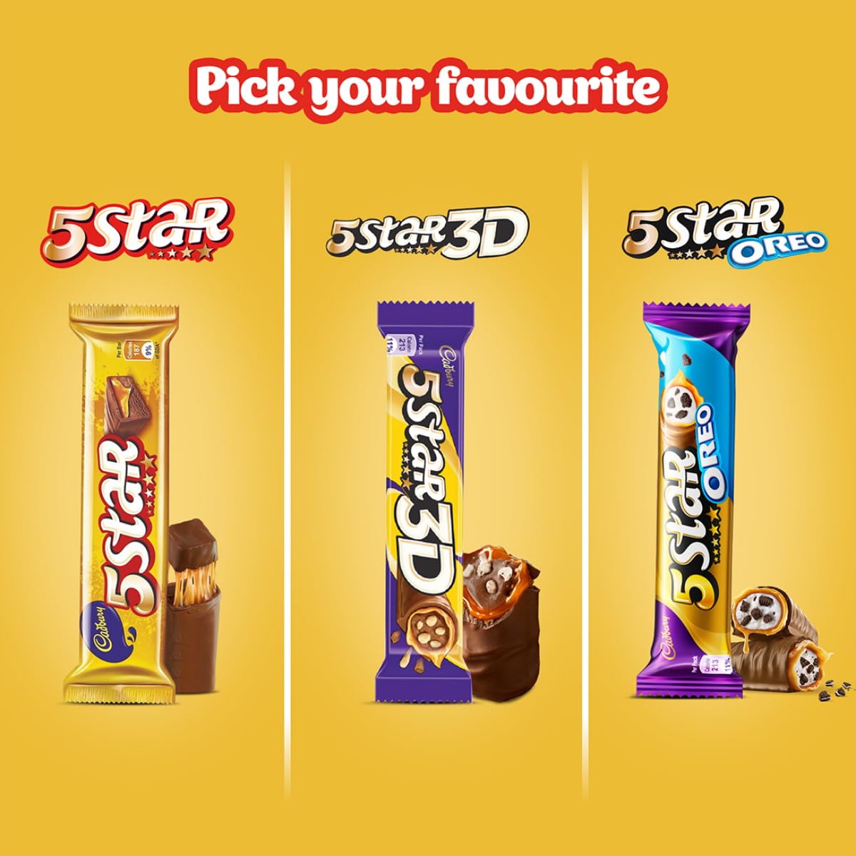 Cadbury 5 Star Oreo Chocolate Bar, 42 Gram