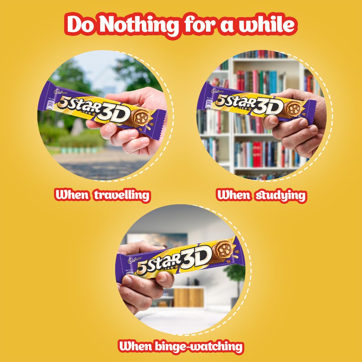 Cadbury 5 Star 3D Chocolate Bar, 22 grams