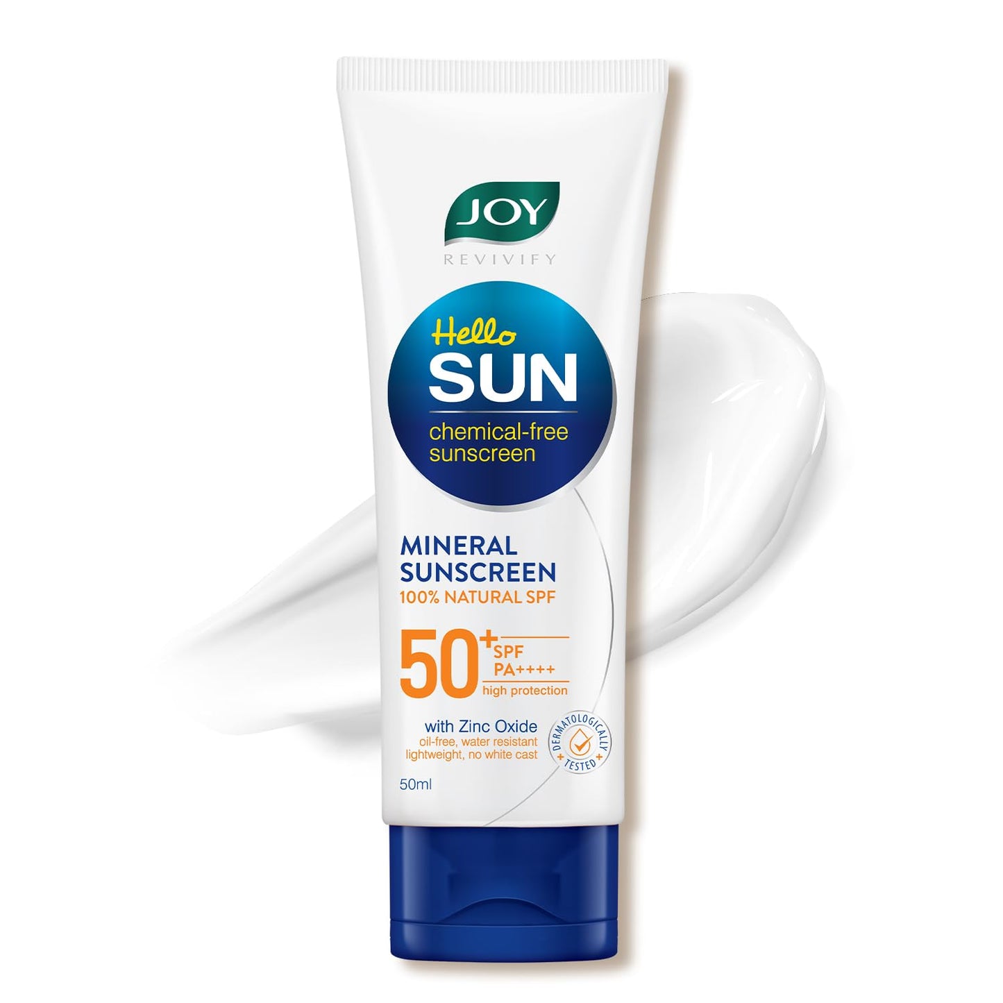 Joy SPF 50 PA++++ Mineral Sunscreen For Oily Skin with 100% Natural SPF & Zinc Oxide 50ml