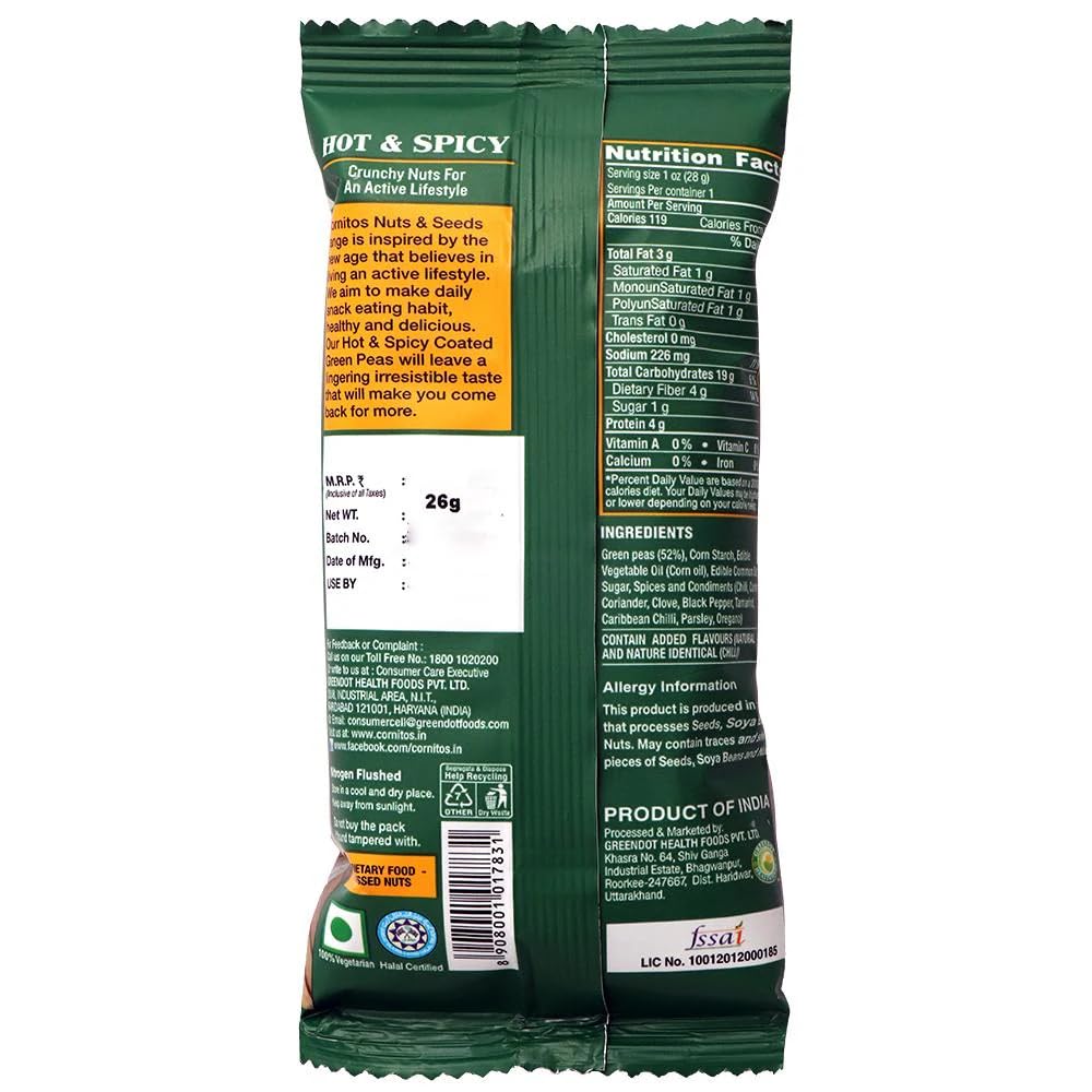 Cornitos Coated Green Peas, 26gm