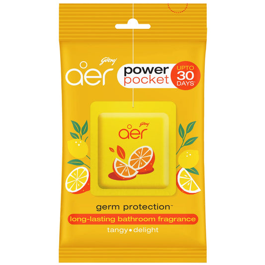 Godrej Aer Power Pocket Tangy Delight (10g) | Air Freshener - Bathroom and Toilet