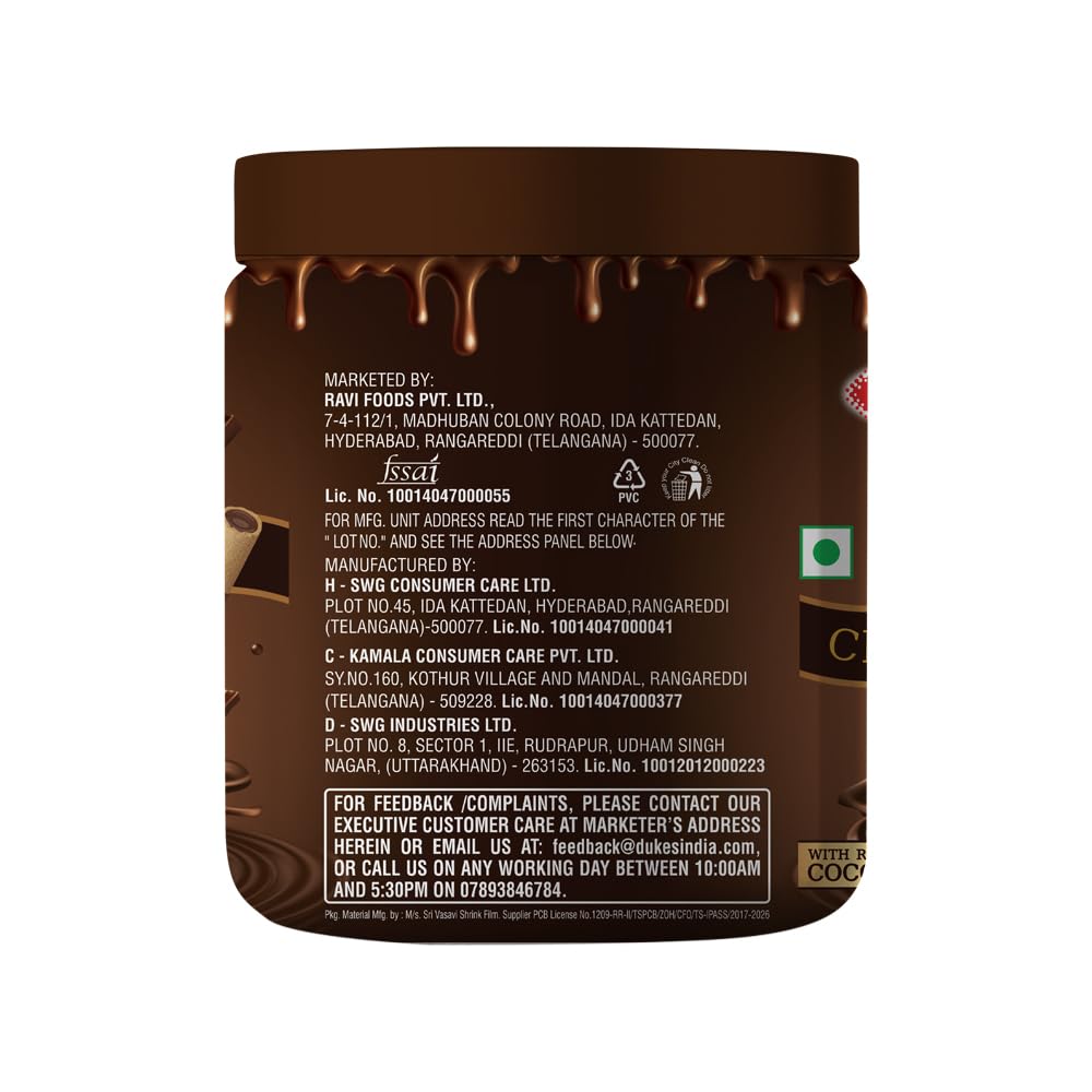 DUKES WAFFY CHOCO RALL 250G