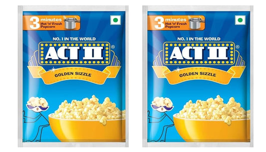 ACT II Golden Sizzle Popcorn, 40g (pack of 2)