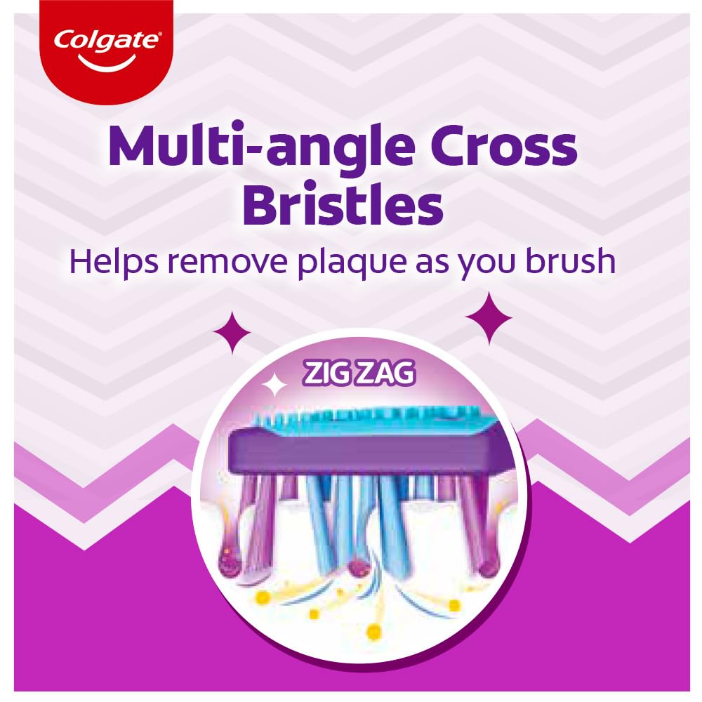 Colgate Zigzag Medium Bristle Manual Toothbrush - 1 Pc