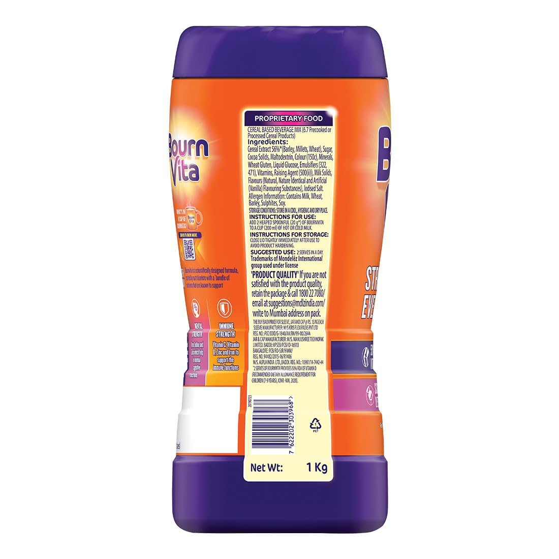 Bournvita Chocolate Nutrition Drink, 1 kg Jar