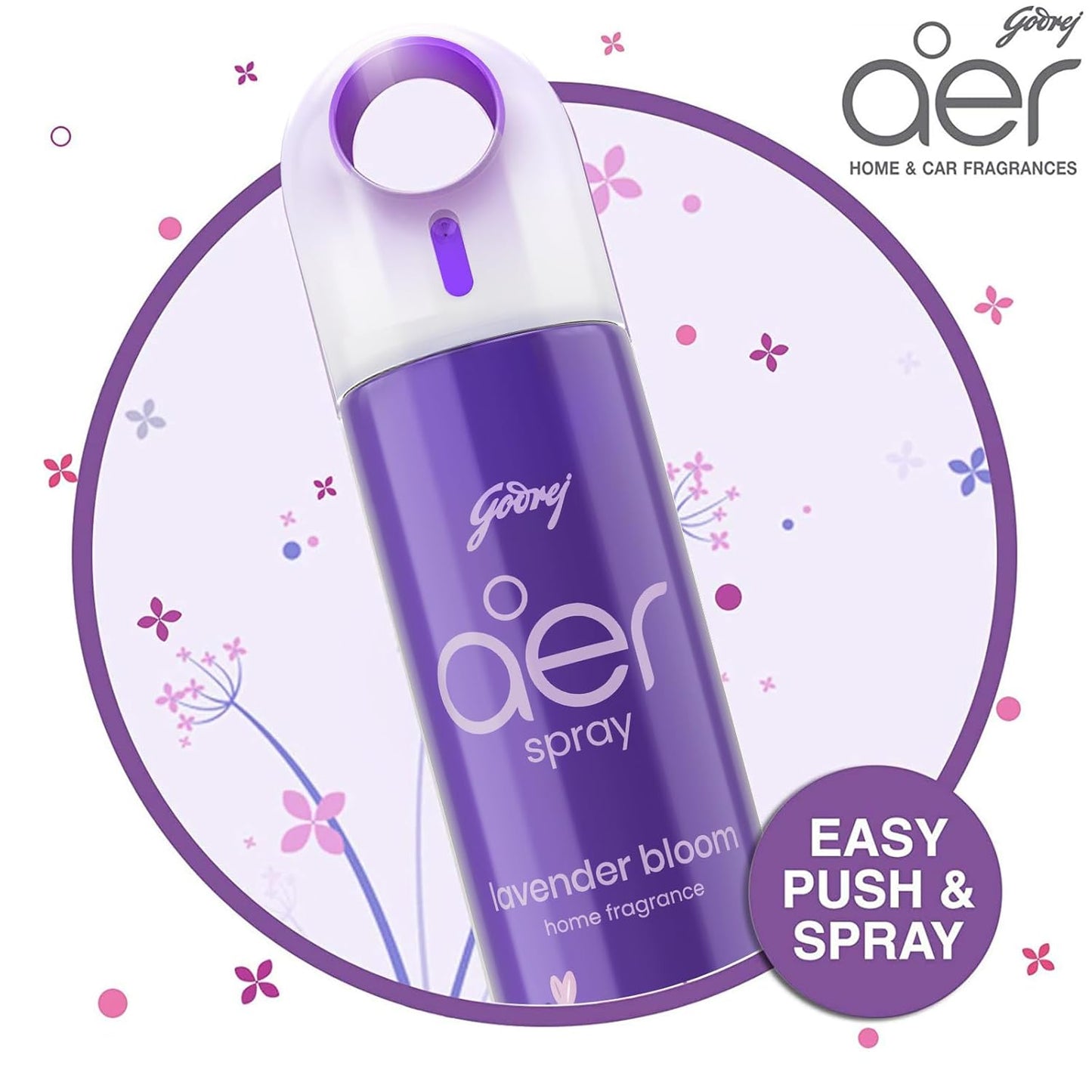 Godrej aer spray, Air Freshener for Home & Office - Violet Valley Bloom | Long-Lasting Fragrance