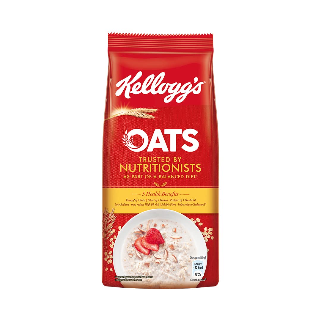Kellogg's Oats Rolled Oats High in Protein and Fibre Low in Sodium 200g Pack