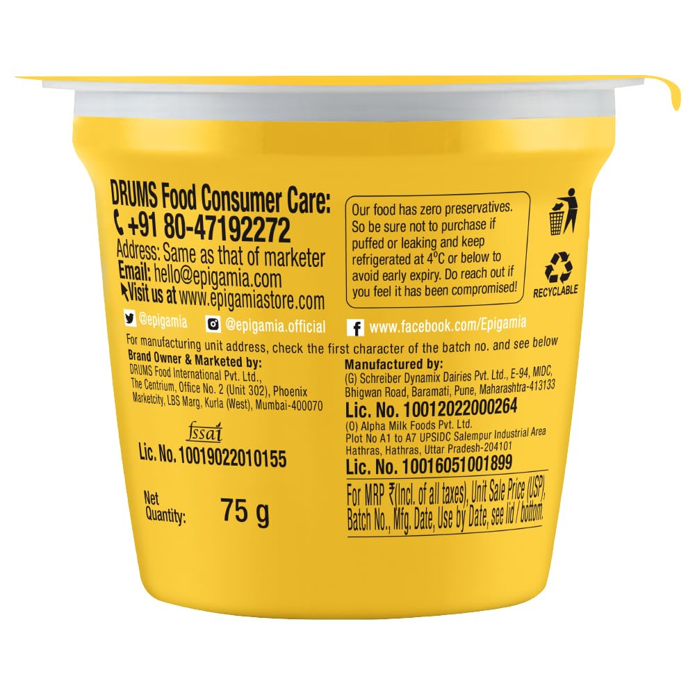 EPIGAMIA EVERYDAY YOGURT MANGO 75G