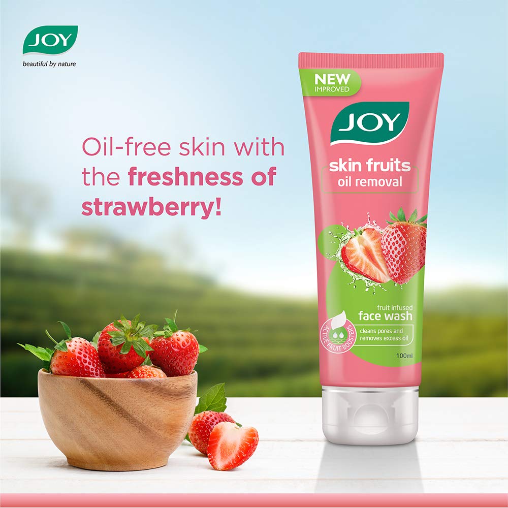 Joy Skin Fruits Oil Removal Fruit Infused Strawberry Face Wash 100ml