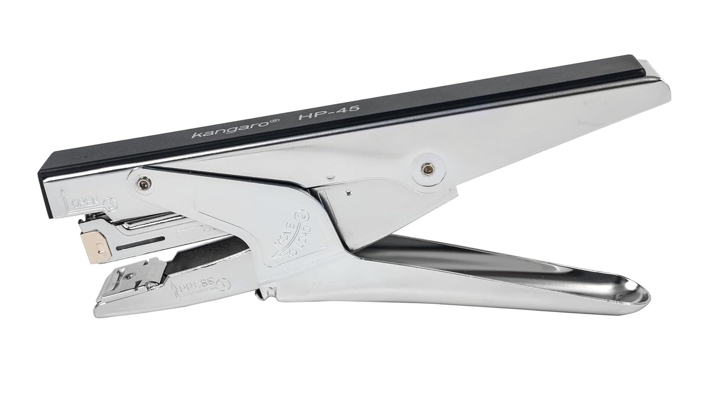 Kangaro HP-45 All Metal Stapler, Standard Stapler with Quick Loading Mechanism