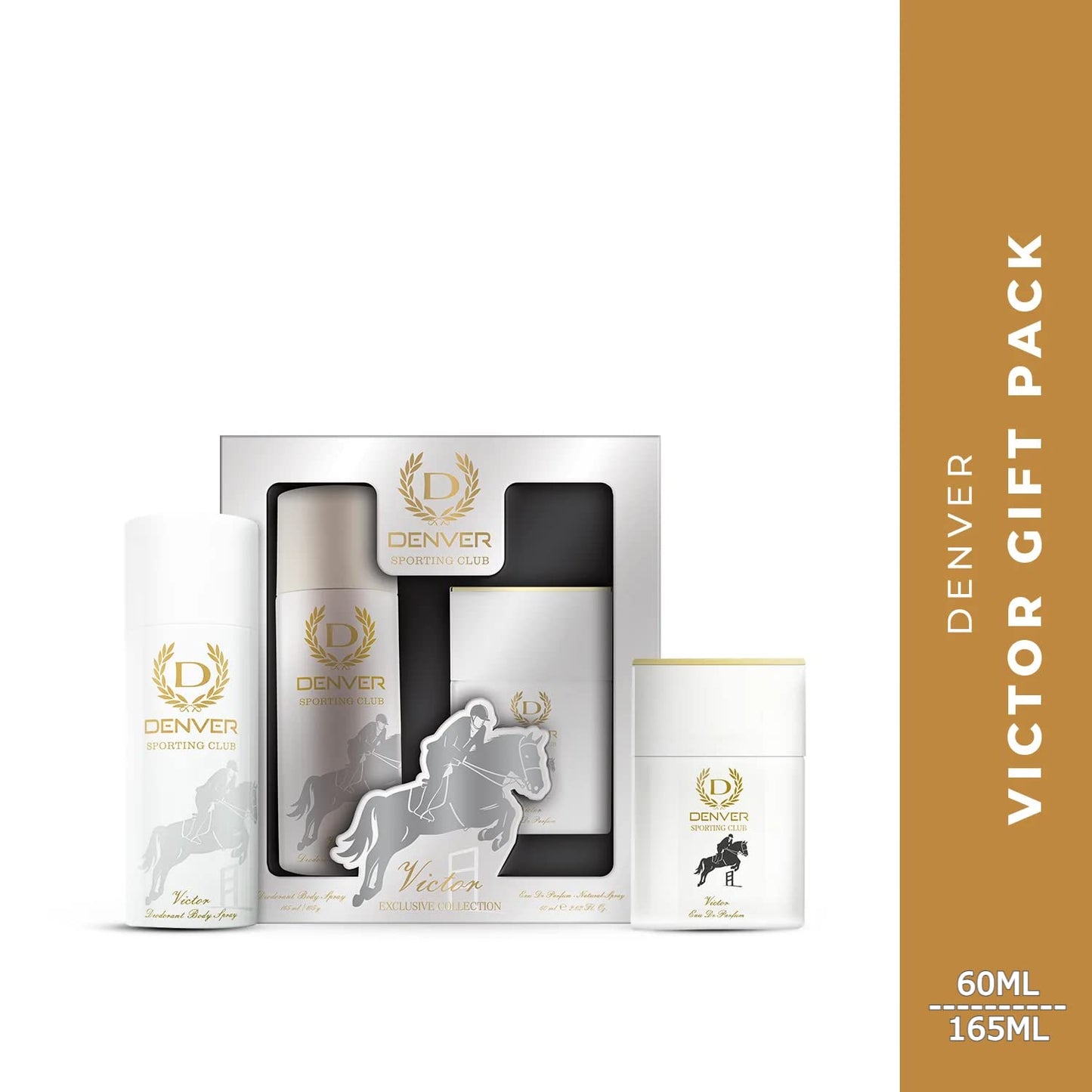 DENVER Gift Set - Deodorant (165ML) + Perfume (60ML) | Long Lasting Fragrance Luxury Perfume Deo for Men