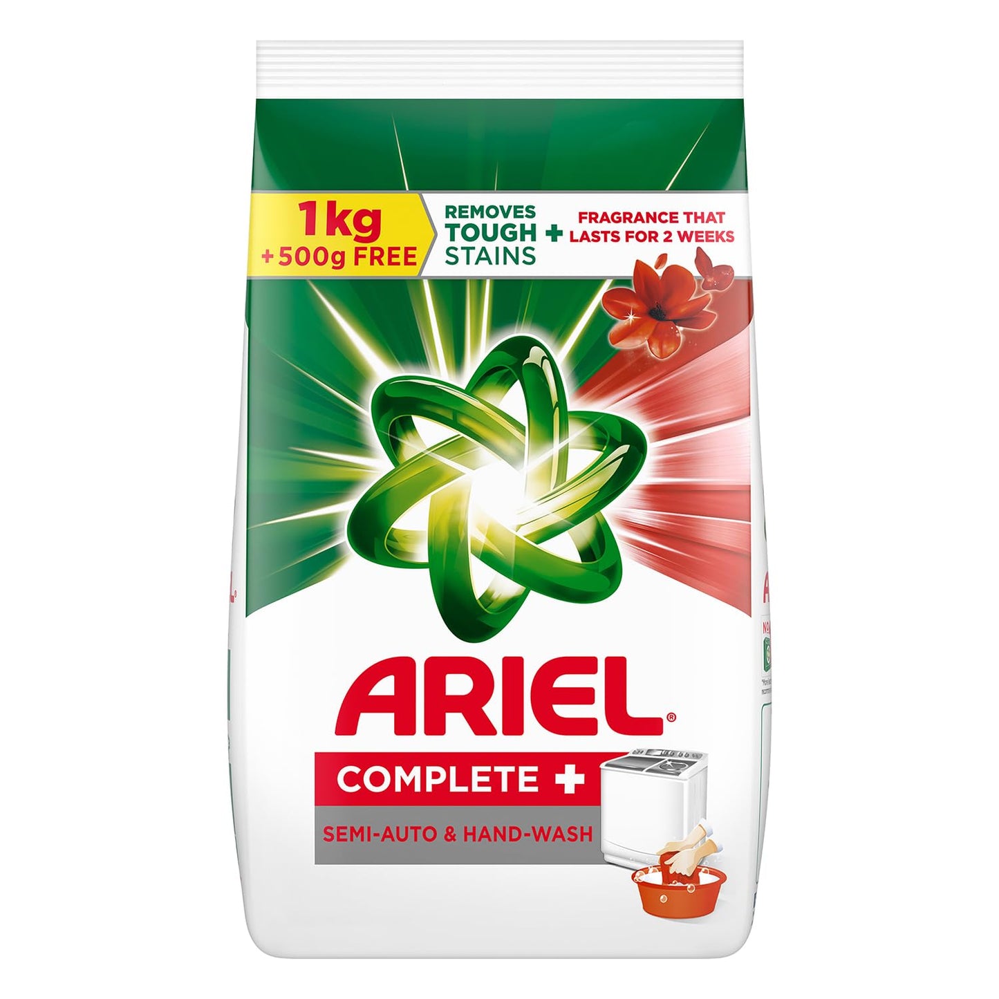 ARIEL COMPLETE+1KG TOP  LOAD 500ML