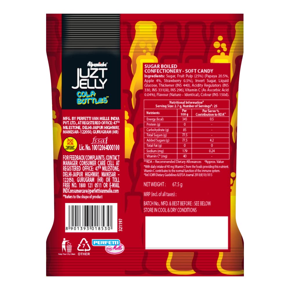Alpenliebe Juzt Jelly Cola Flavour Bottles