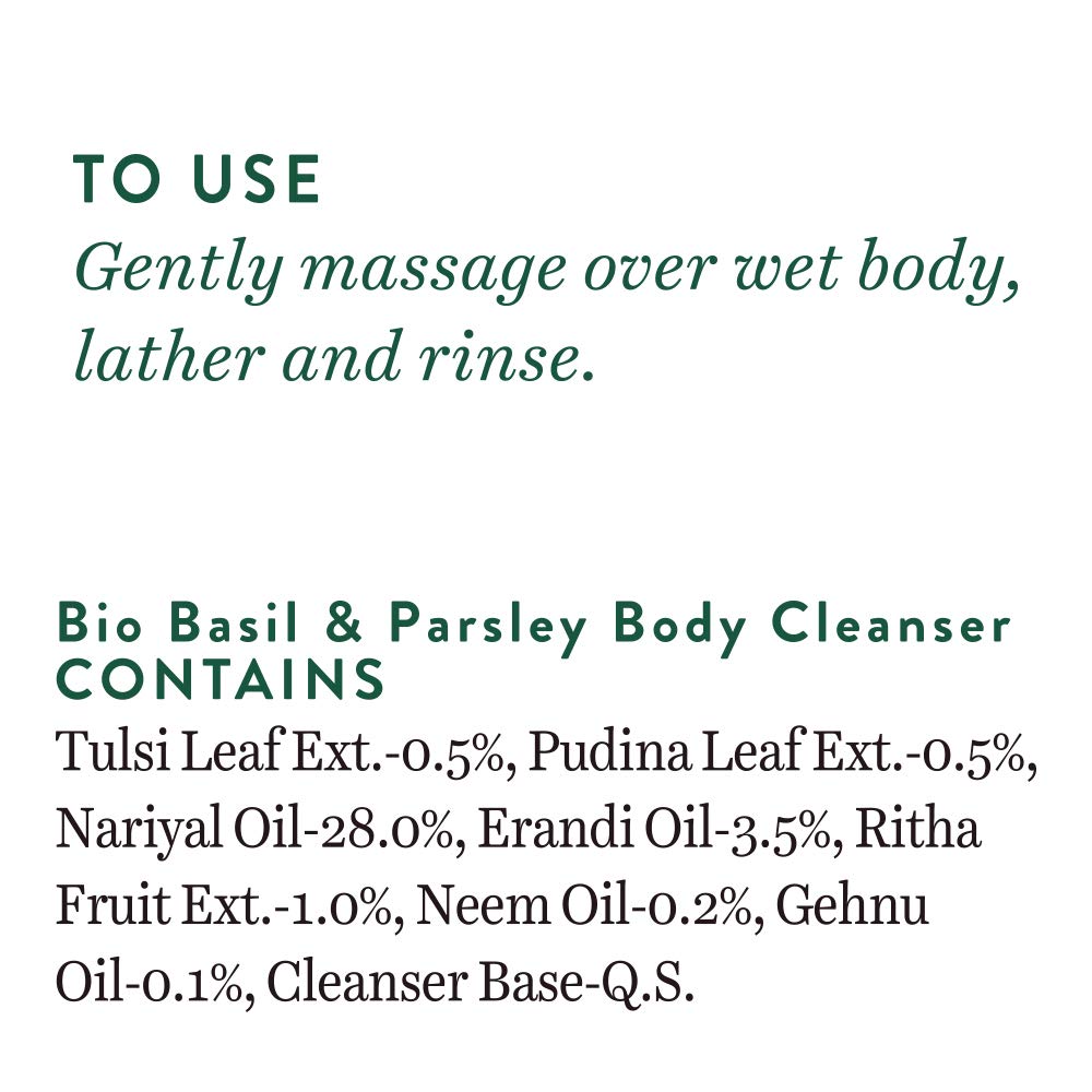 BIO BASIL &PARSLEY BODY WASH 200ML