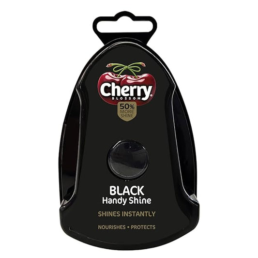 Cherry Blossom Shoe Shiner Sponge Handy Shine Black - 4 g | Leather Shoe Shiner