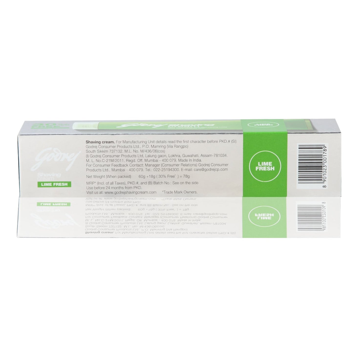 Godrej Shaving Cream - Lime Fresh, 78g Tube