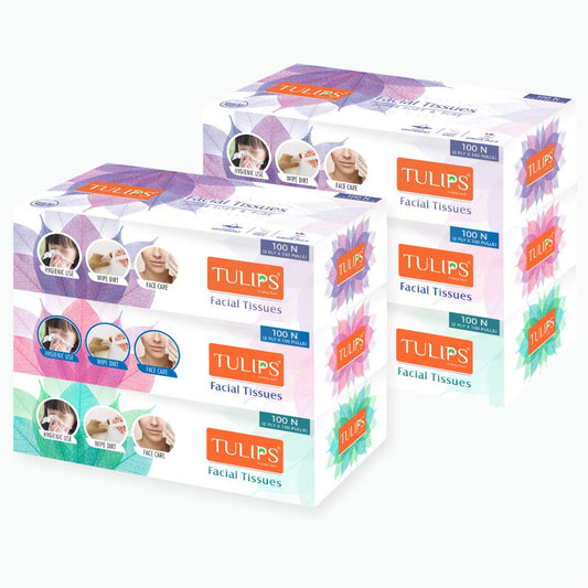 Tulips facial tissues 100n
