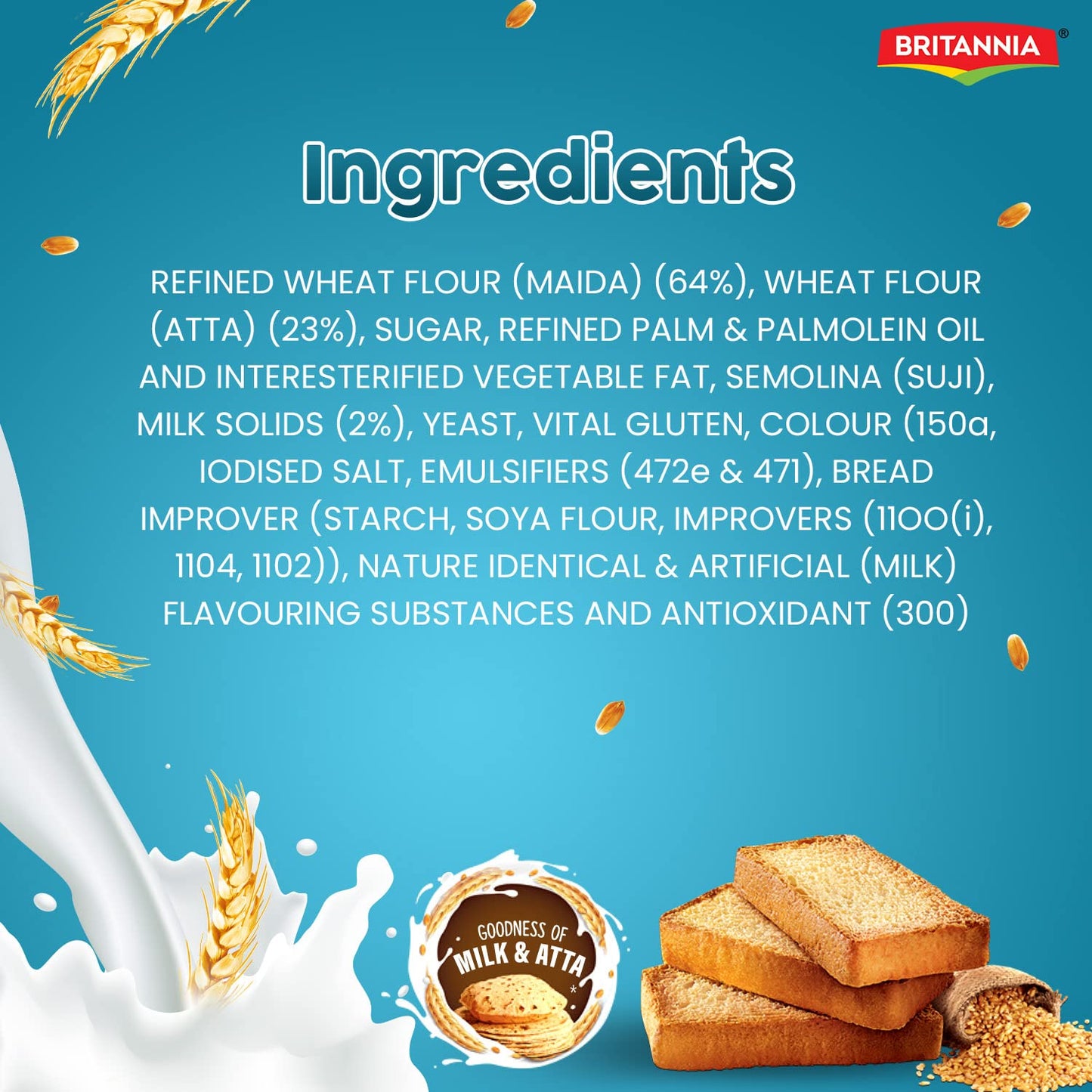 TOASTEA MILK ATTA RUSK 200G