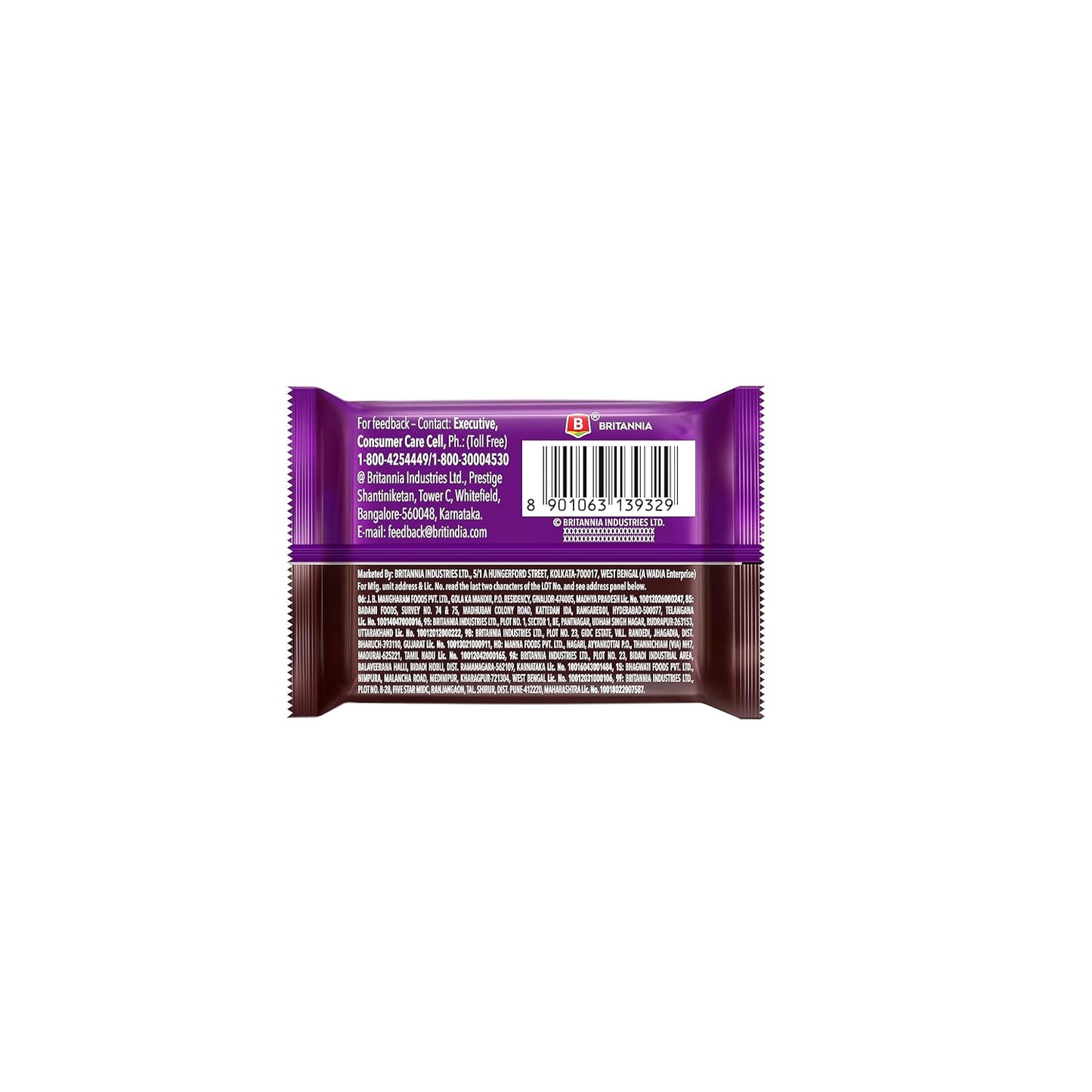 Britannia The Original Bourbon Creme Biscuit - With Chocolate, 50 g