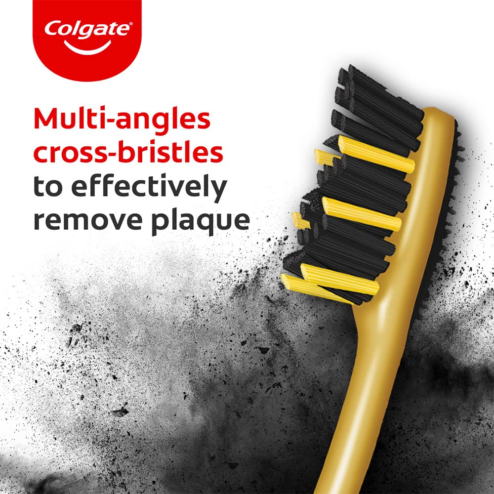 Colgate Zigzag Charcoal Soft Bristle Manual Toothbrush For Adults