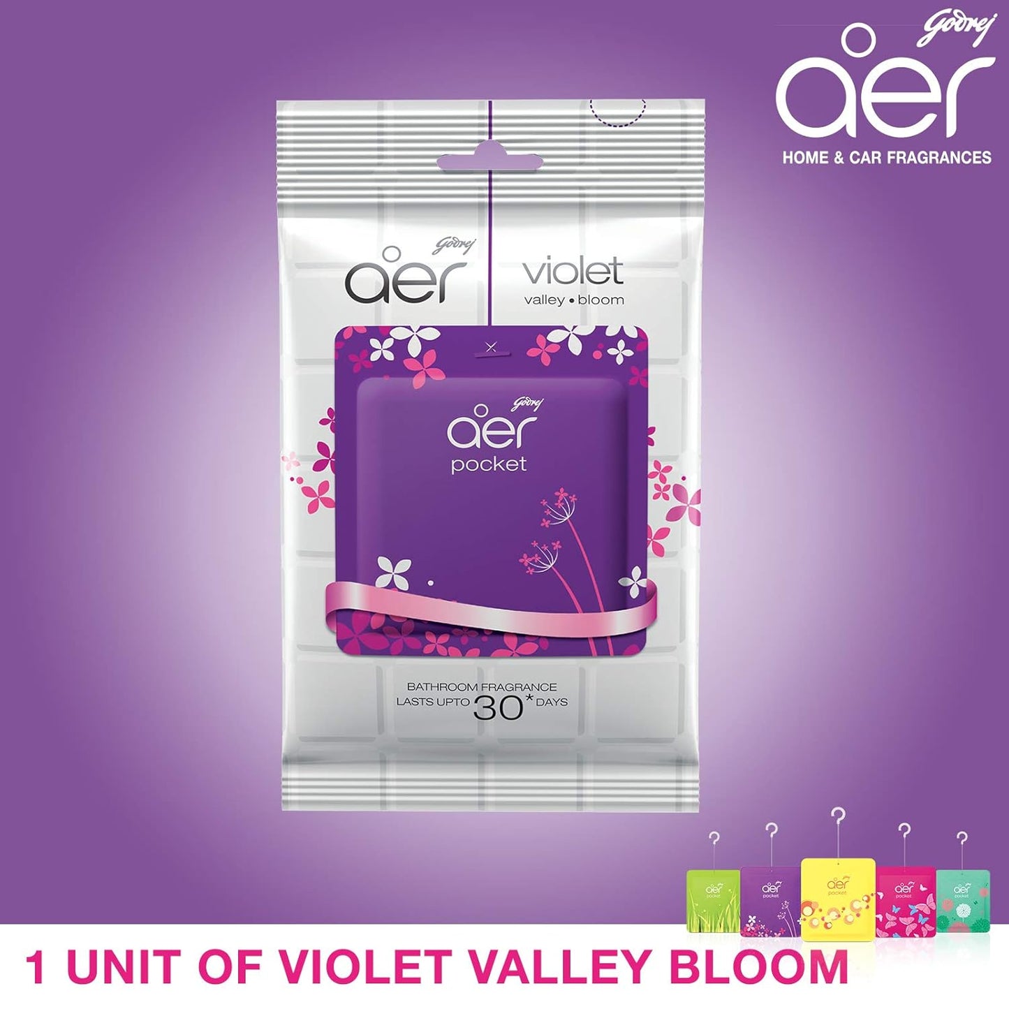 Godrej aer Power Pocket | Bathroom freshener Rose Fresh Blossom (10g)