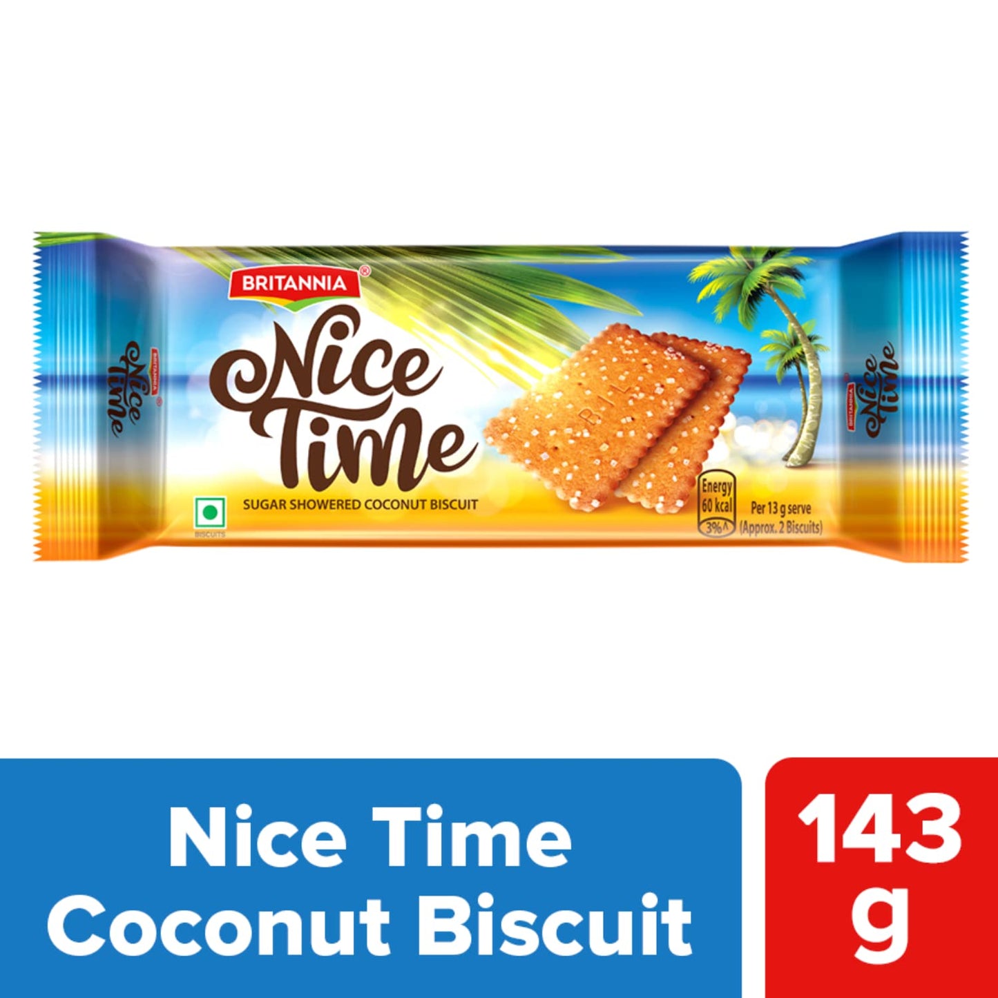 Britannia Nice Time, 143g or 150g, Brown (Weight May Vary)