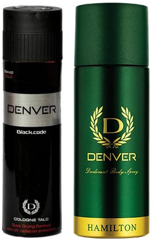 Denver Hamilton Deodorant 165Ml With Black Code Talc For Men 100Gm