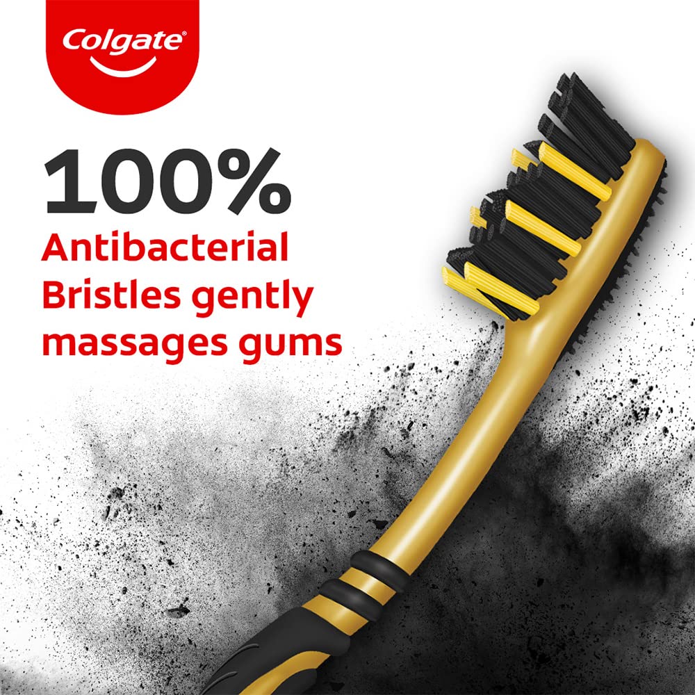 Colgate Zigzag Charcoal Soft Bristle Manual Toothbrush For Adults