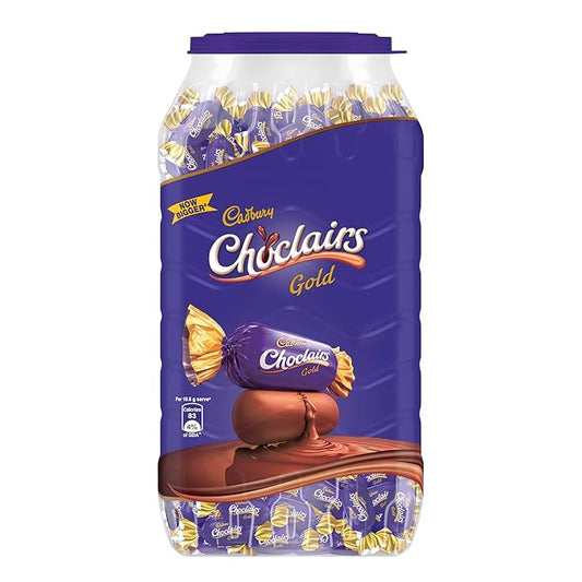 Cadbury Choclairs Gold 117 Candies, 725.4 Gram Jar