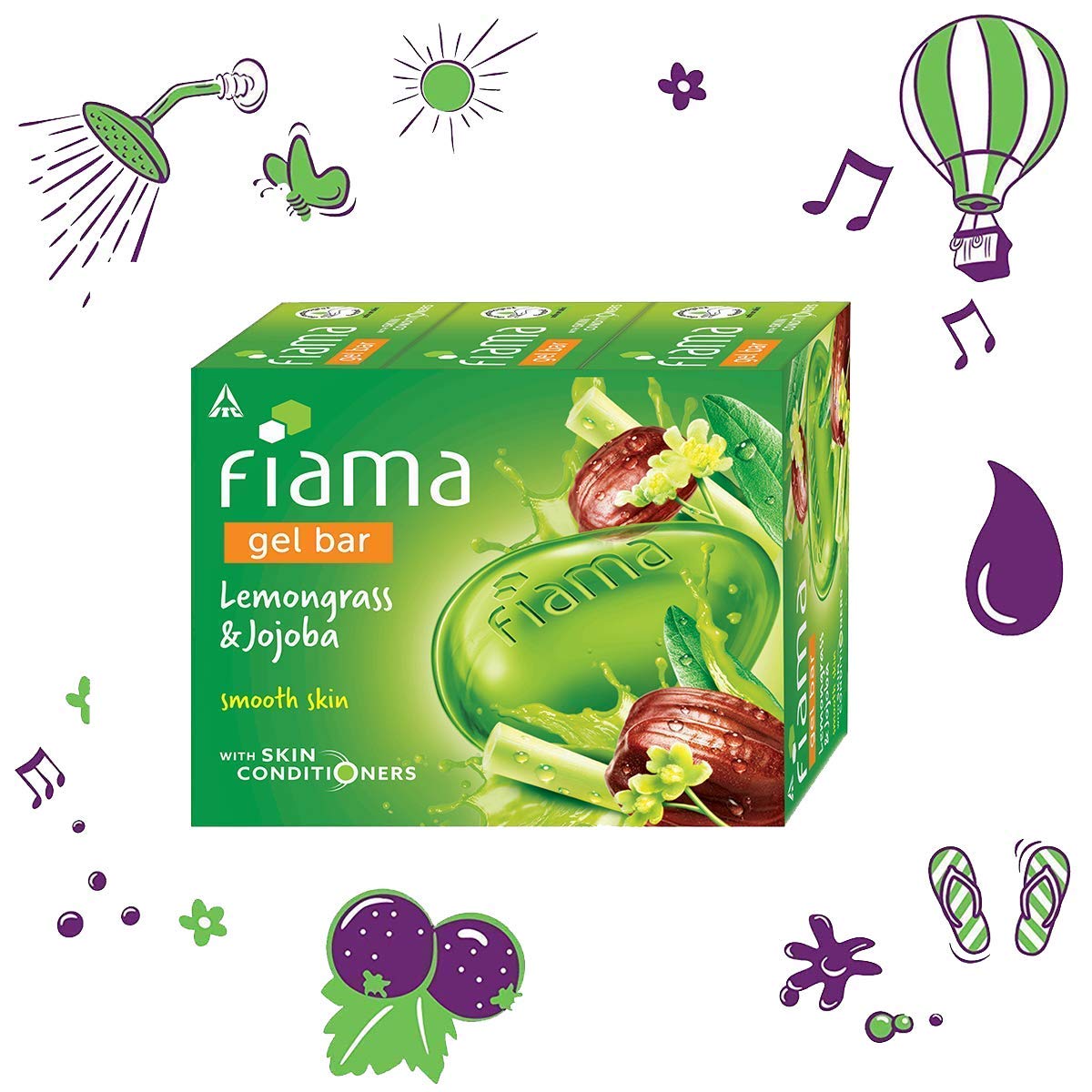 FIAMA GEL BAR LEMONGRASS 375G