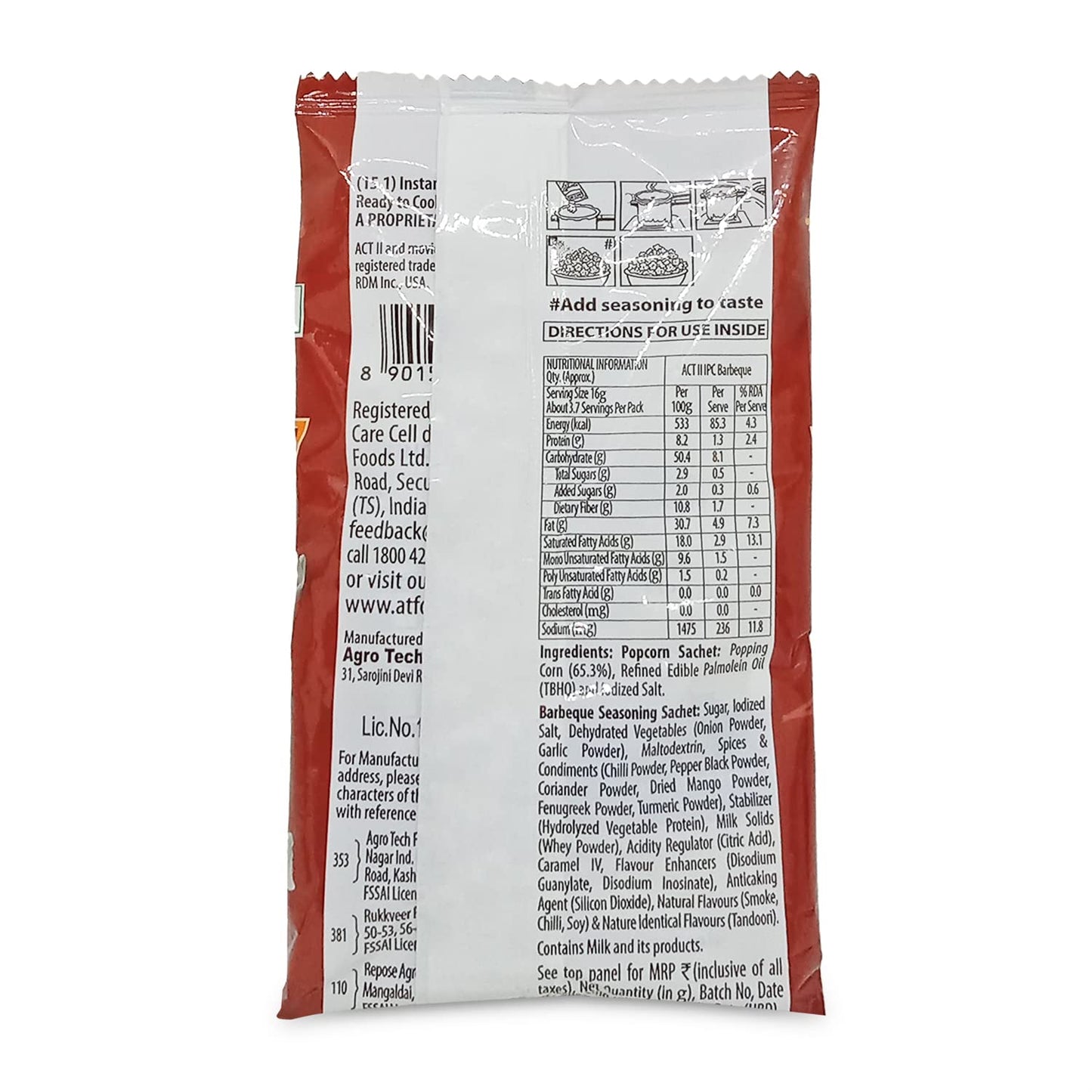 ACT II Barbeque Instant Popcorn, 50g Pack