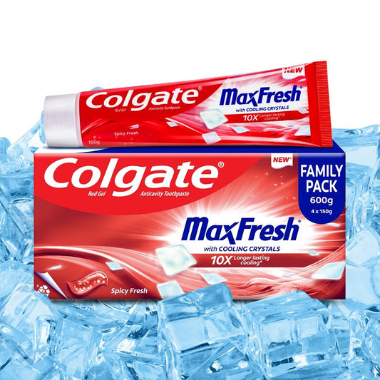 Colgate MaxFresh Toothpaste, Red Gel Tooth Paste with Menthol for Super Fresh Breath,