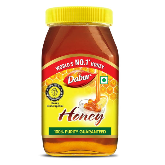 Dabur Honey - 500g | 100% Pure | World's No.1 Honey Brand with No Sugar Adulteration | For Fitness & Health | Natural Immunity Booster | 100% Indigenous | Rich in Antioxidants & Minerals