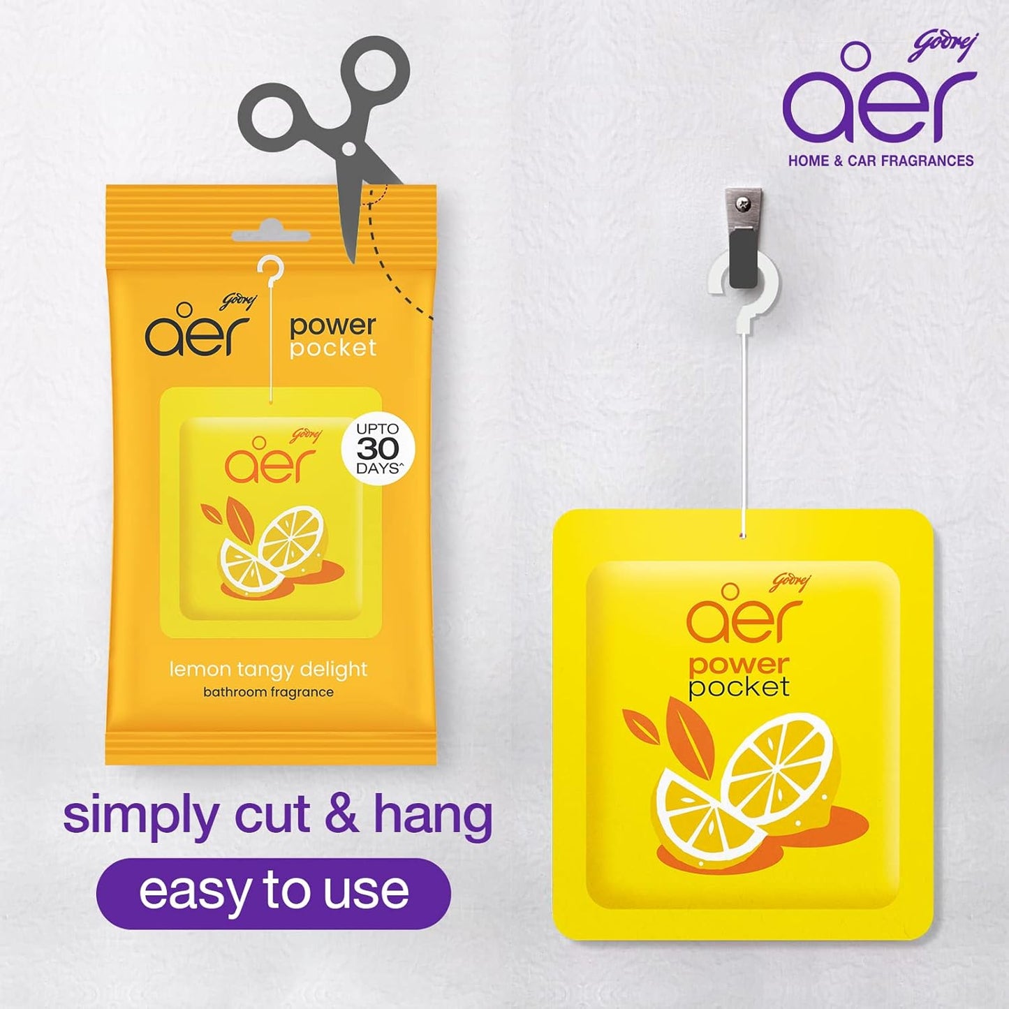 Godrej aer Power Pocket Bathroom Freshener – Assorted Pack of 3 (30g)