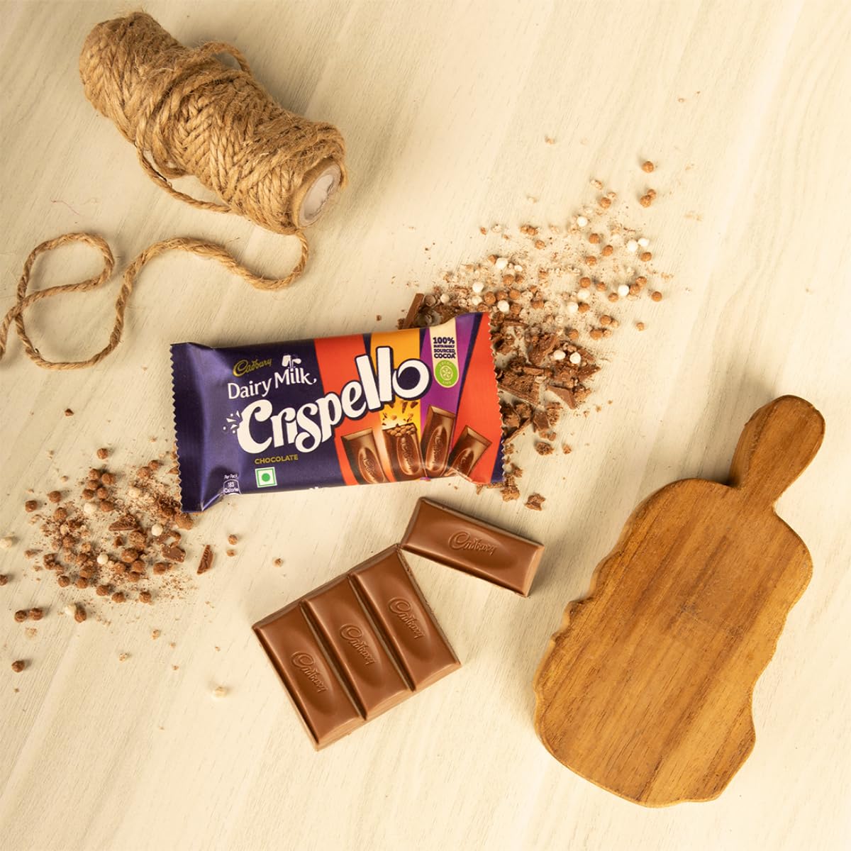 Cadbury Dairy Milk Crispello Chocolate Bar, 35 grams