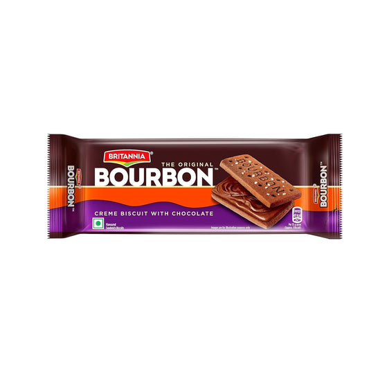 Britannia The Original Bourbon - Creme Biscuit with Chocolate | 100gm | Chocolatey Indulgence in every layer