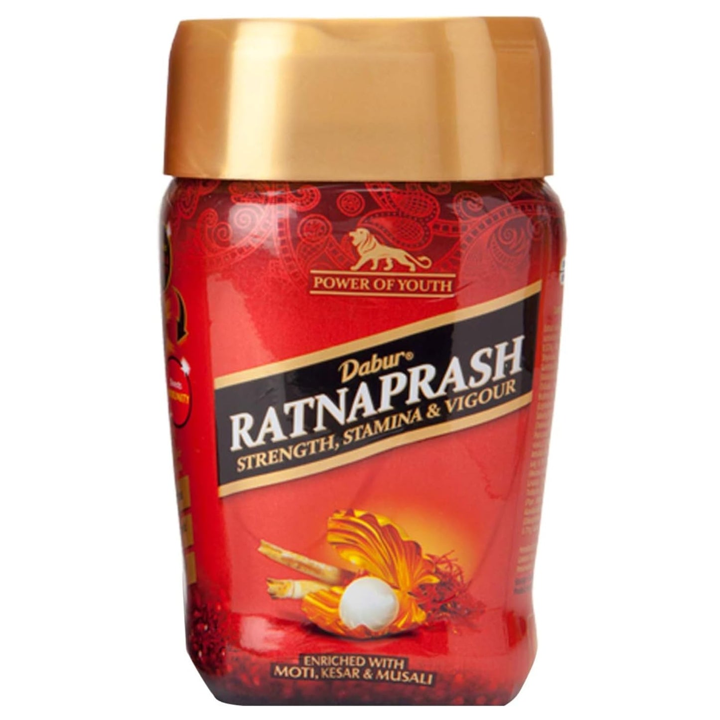 Dabur Ratnaprash Chyawanprash - 450 Gm, For All Seasons, A Complete Family Health Tonic, Red