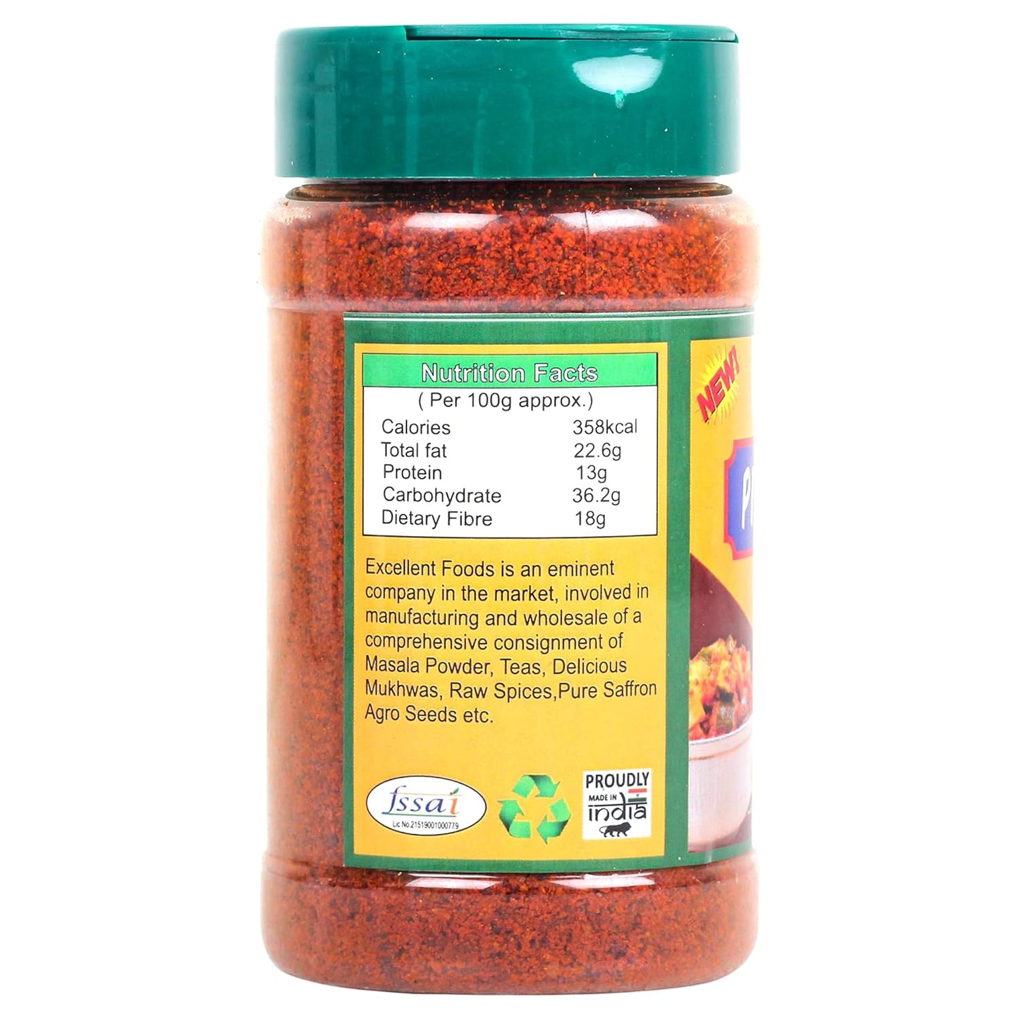 EXCELLENT FOODS - Pickle/Achar Masala Powder -100g x 2 Pack (200g)