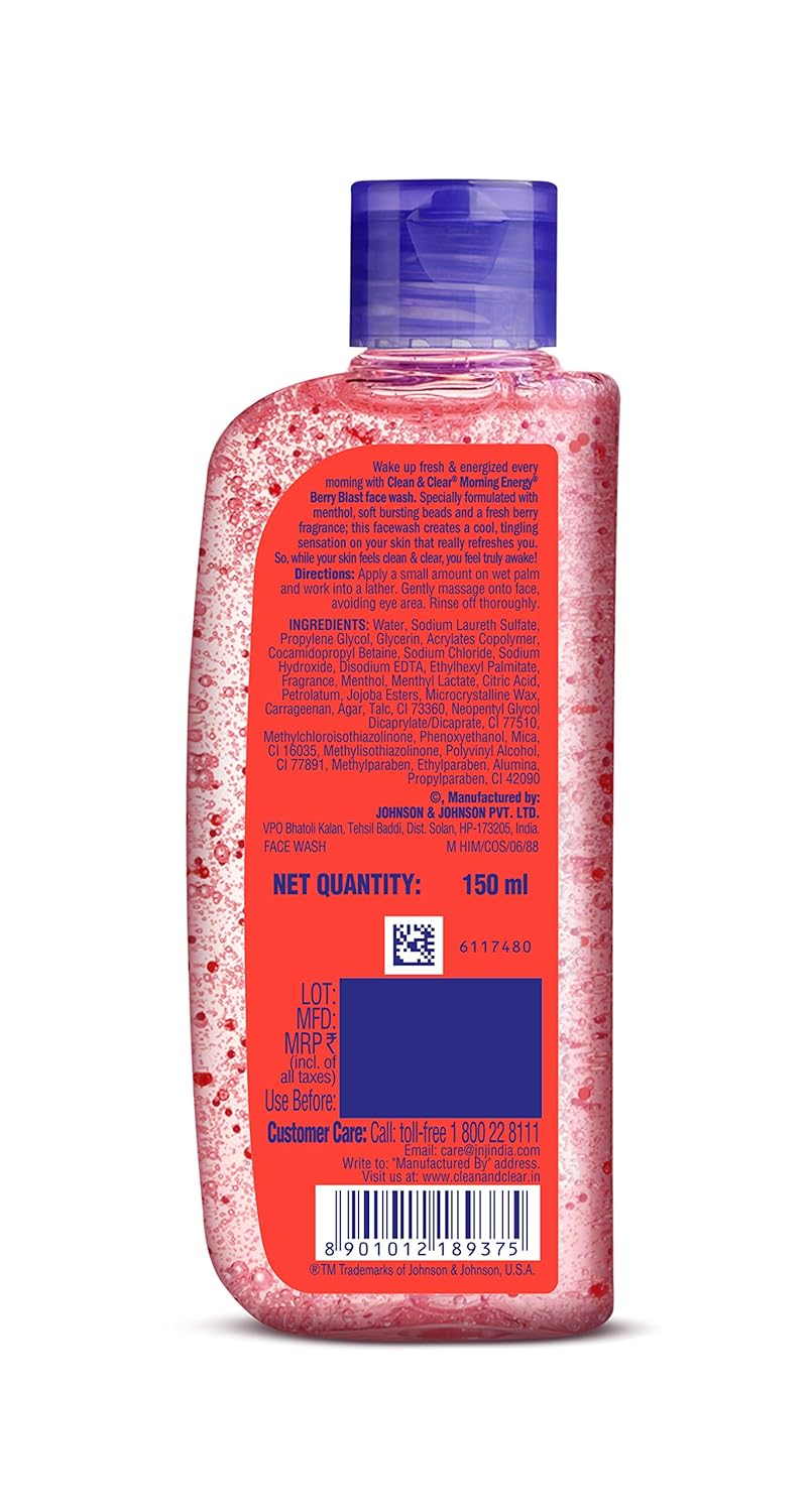 Clean & Clear Morning Energy Berry Blast Face Wash 150ml