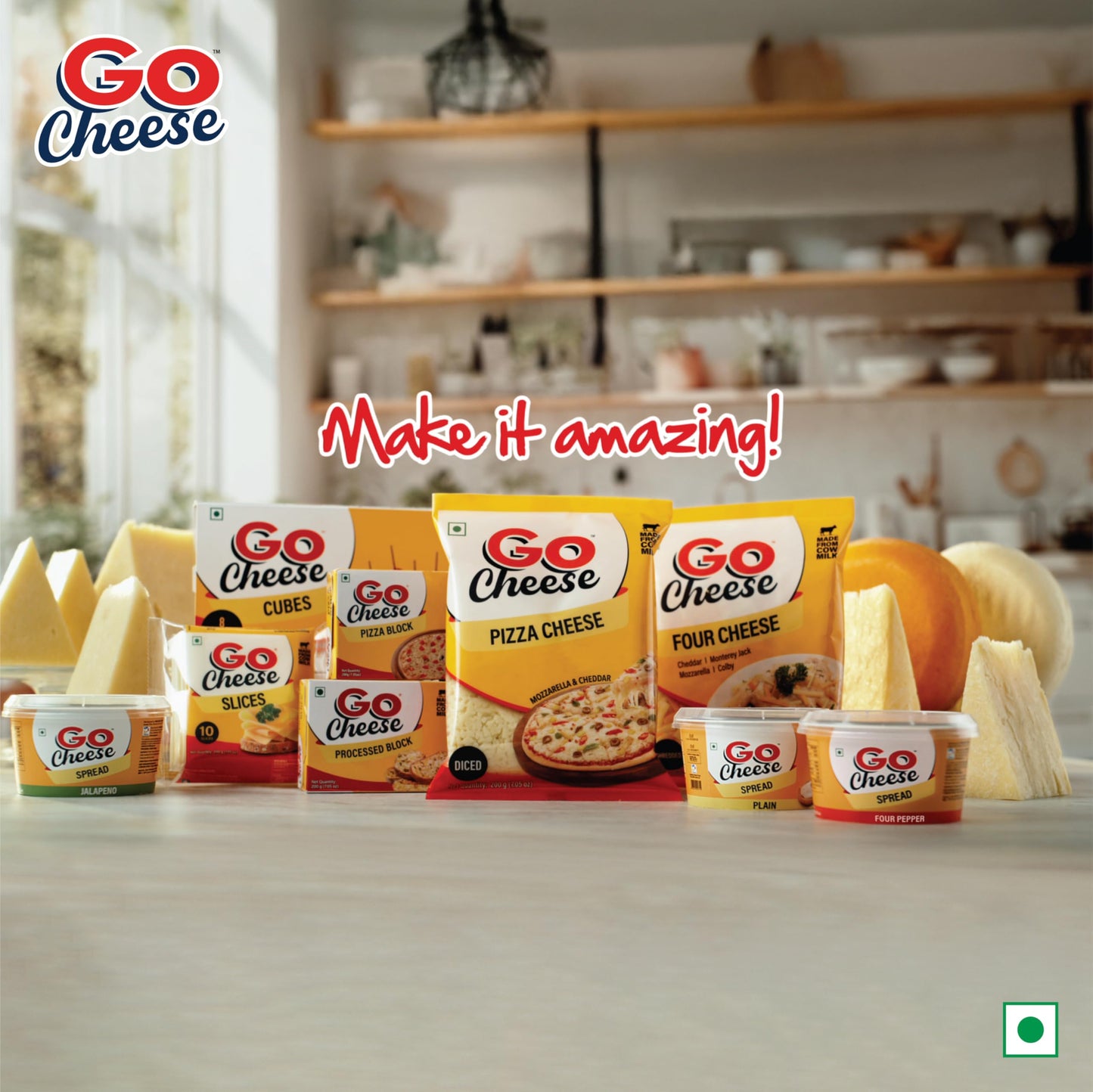 Go Cheese Processed Cheddar Cheese Block 200g