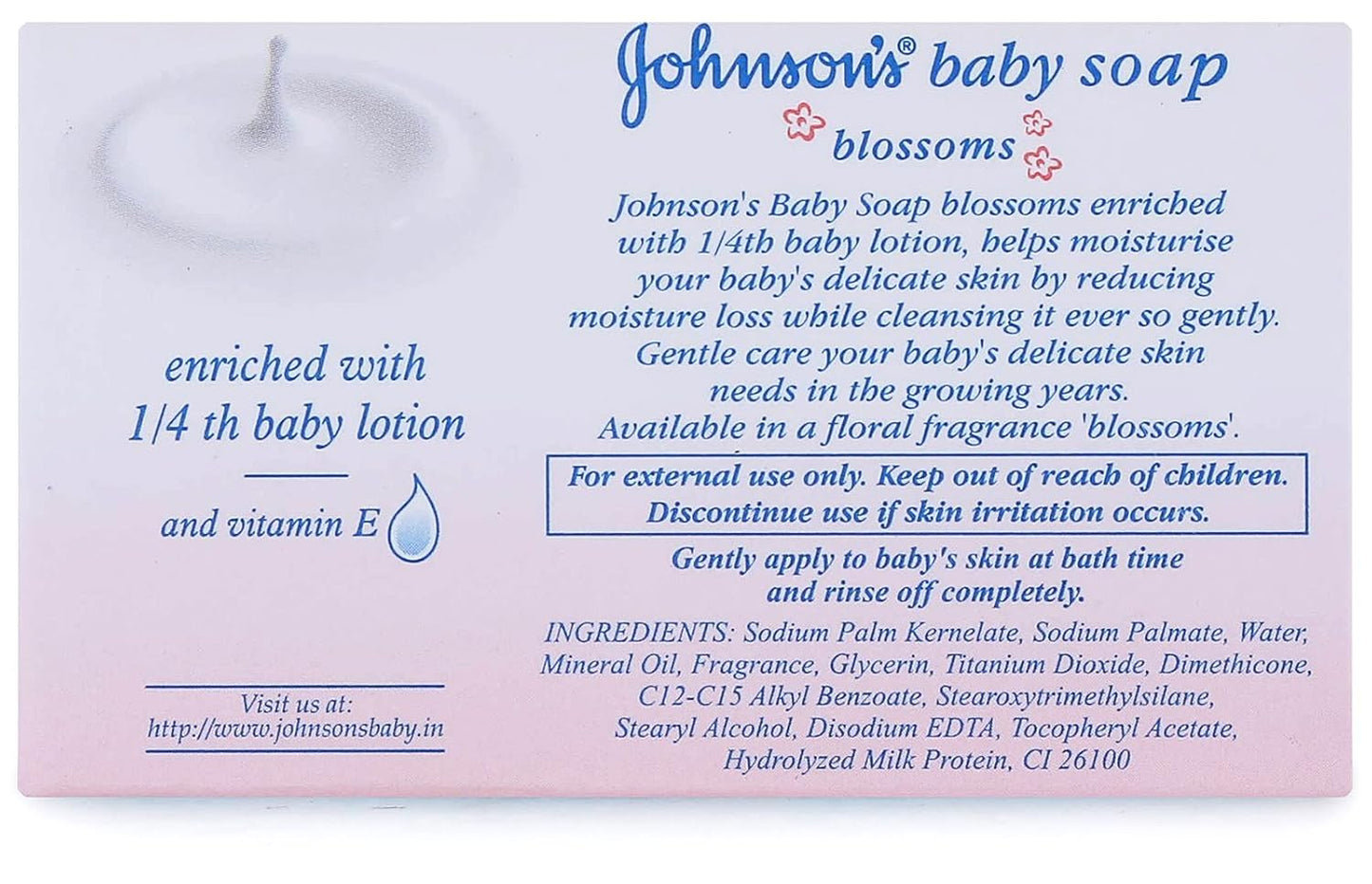 Johnson’s Baby Soap Blossoms with New Easy Grip Shape, 75g