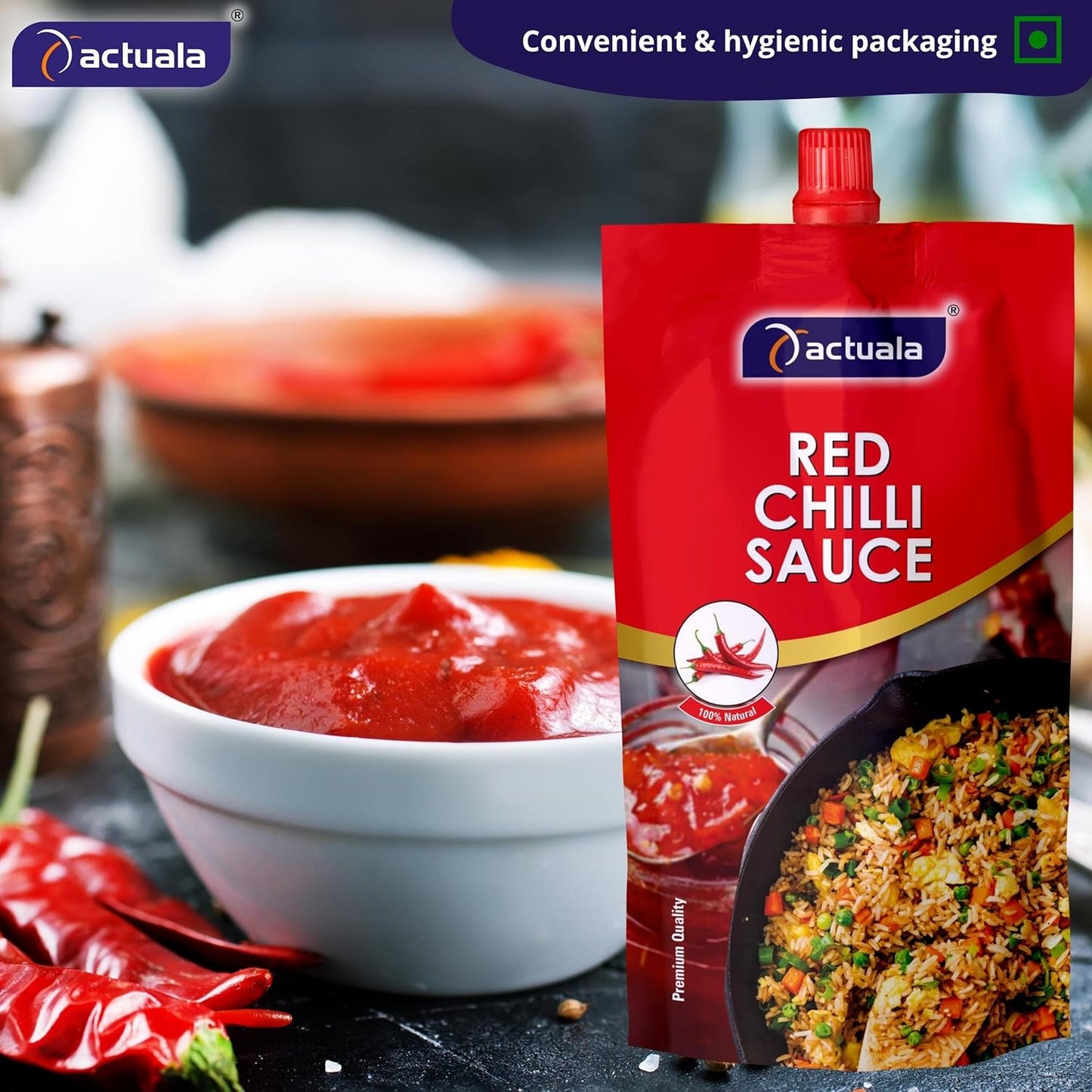 AACTUALA Red Chilli Sauce | 100% Natural | No Preservatives (80g)