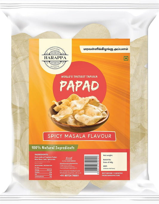 Harappa Tapioca/Sabudana Papad - Spicy Masala