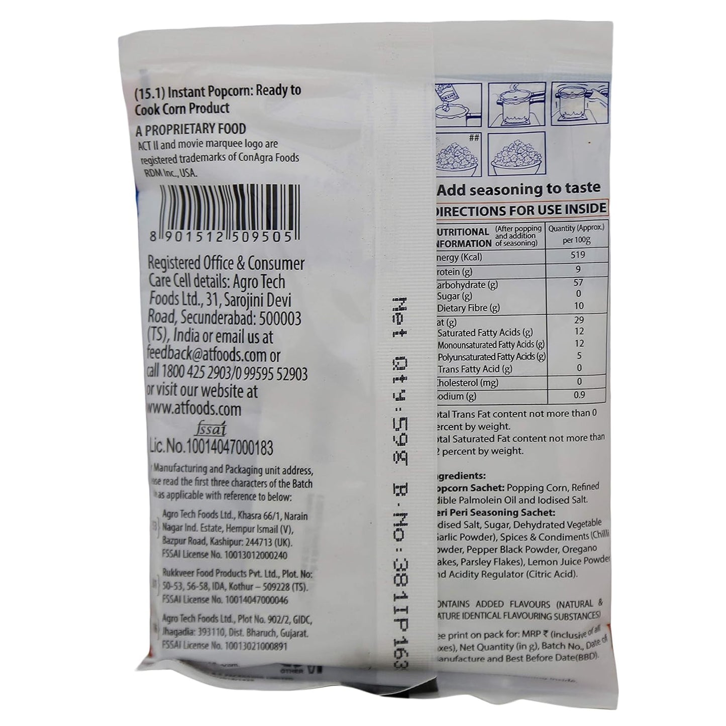 ACT II Instant Popcorn - Peri Peri