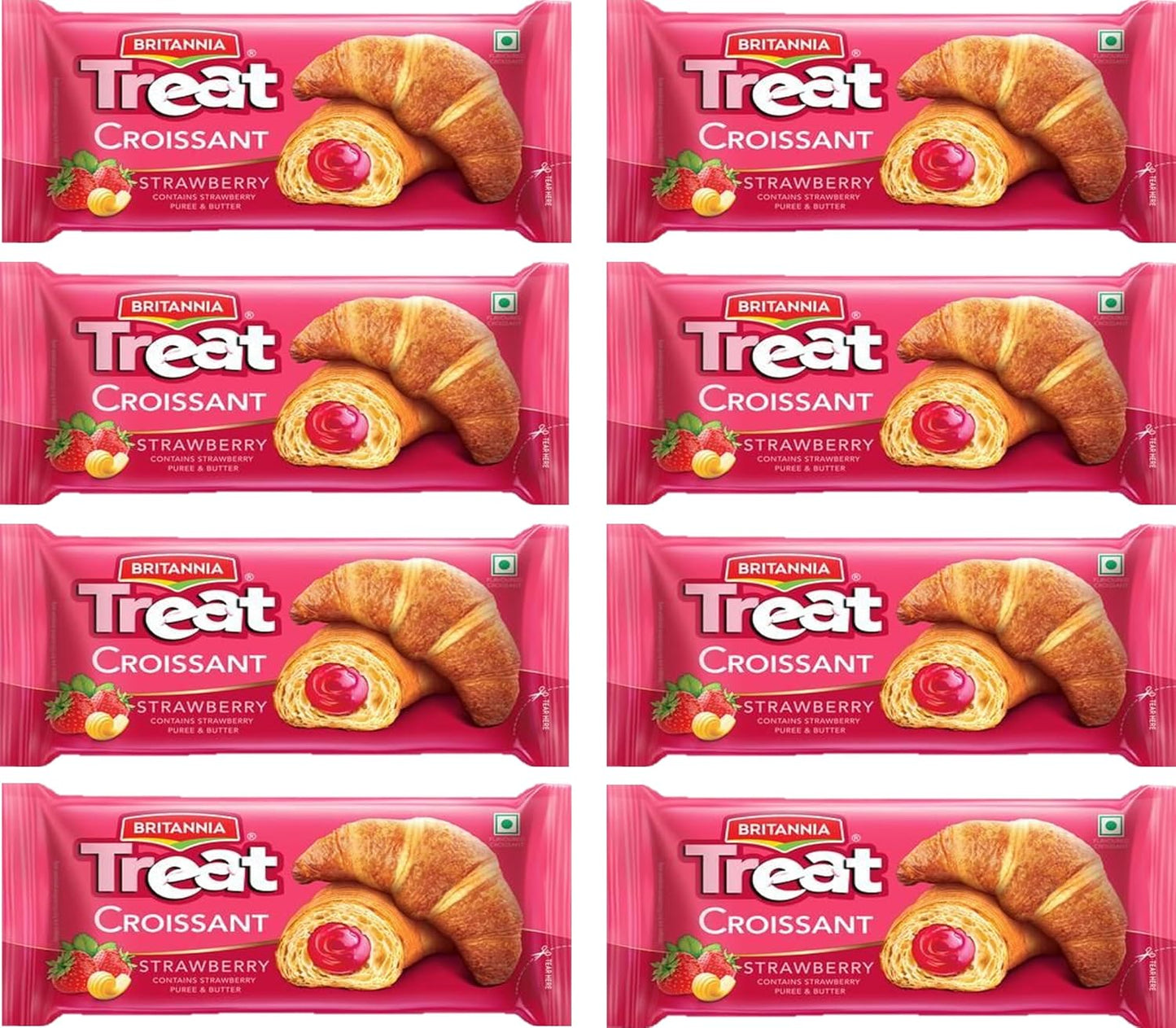 Britannia Treat Croissant Strawberry, 45 g