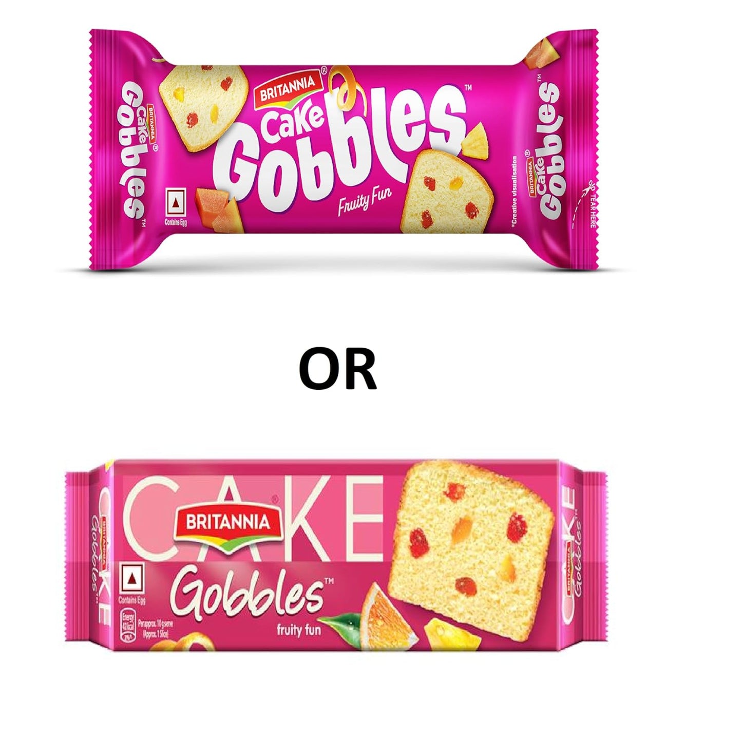 BRITANNIA Gobbles Bar Fruity Fun Cake