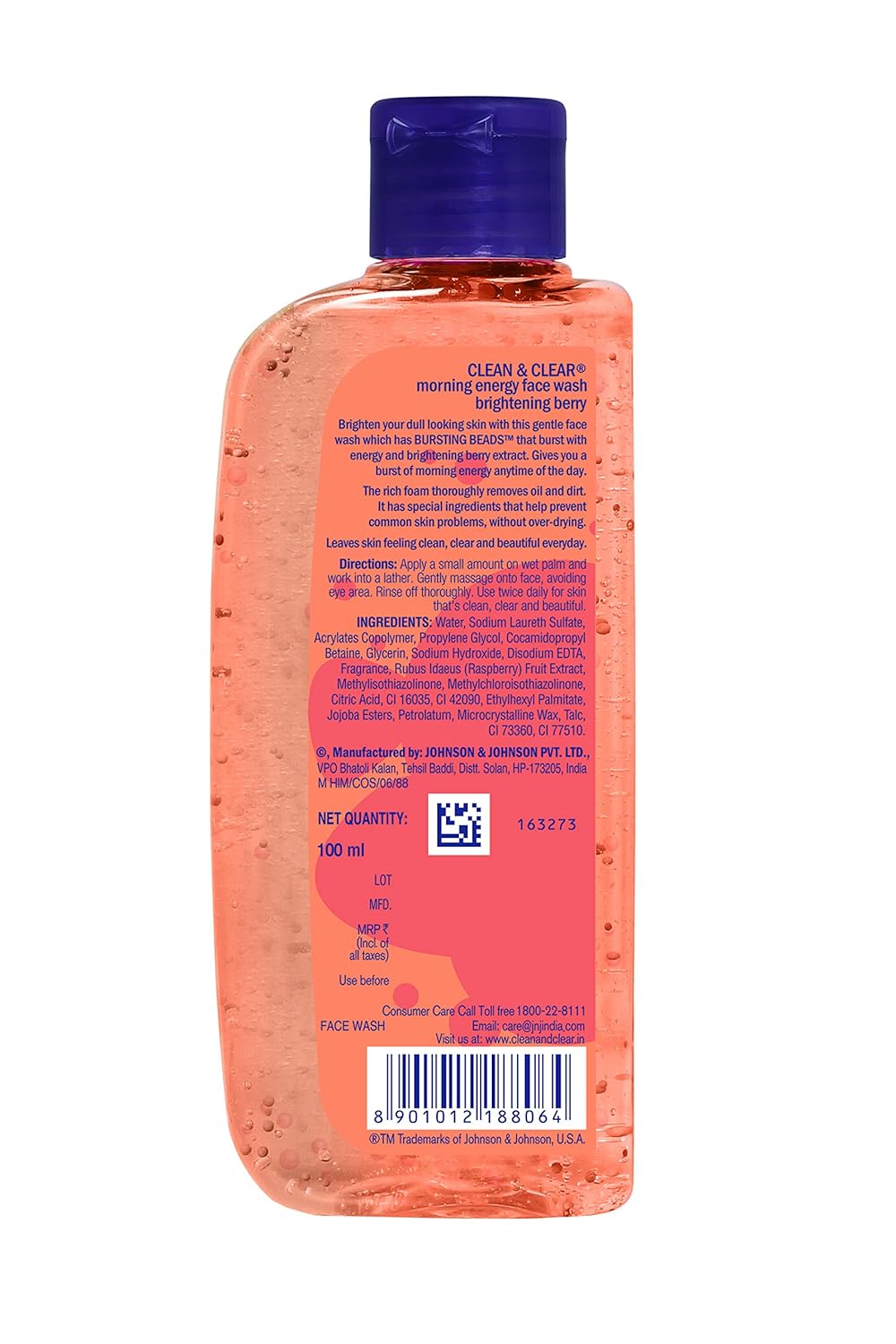 Clean & Clear Morning Energy Berry Face Wash, 100ml