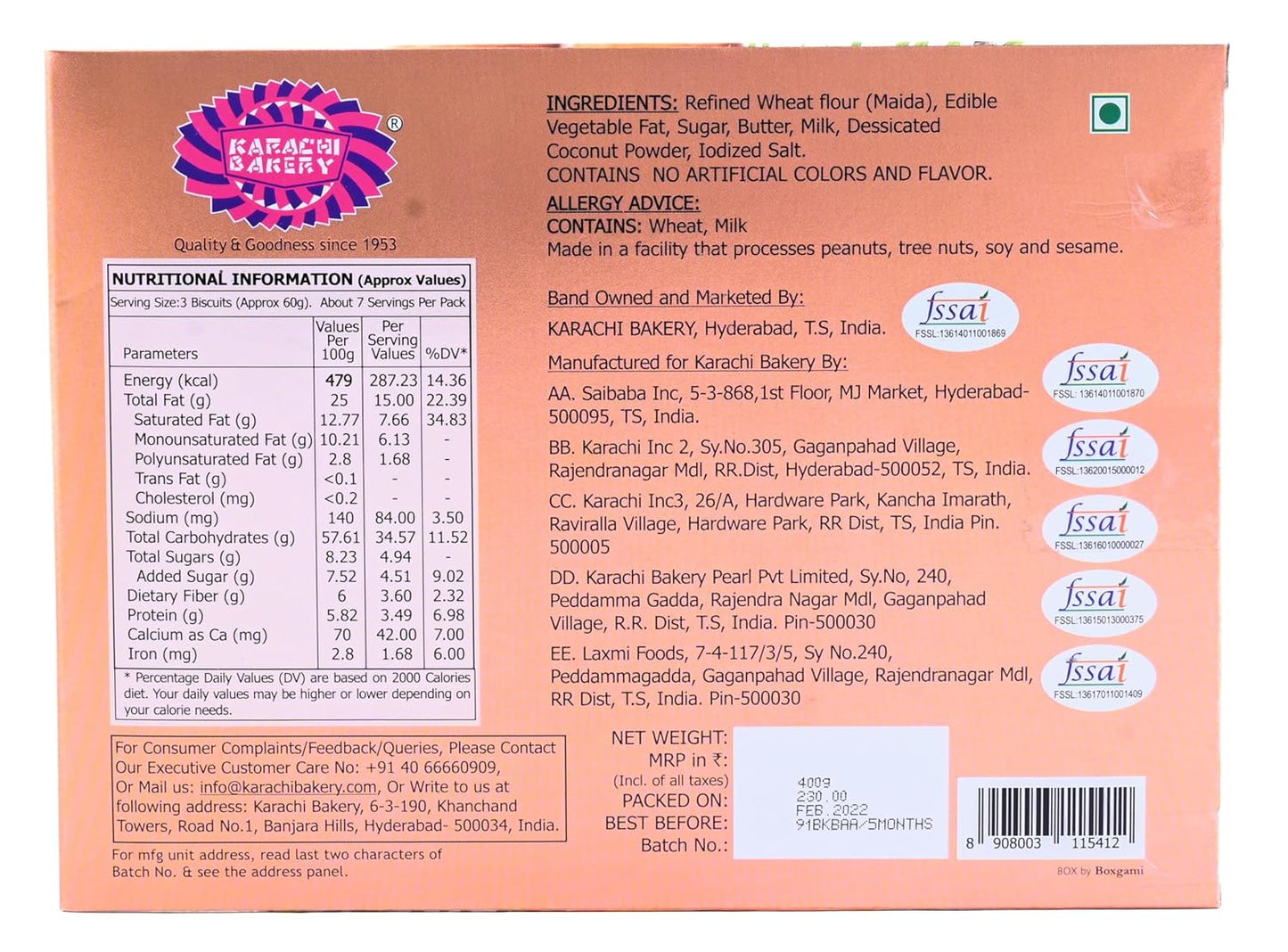 Karachi Coconut Cookies 400g