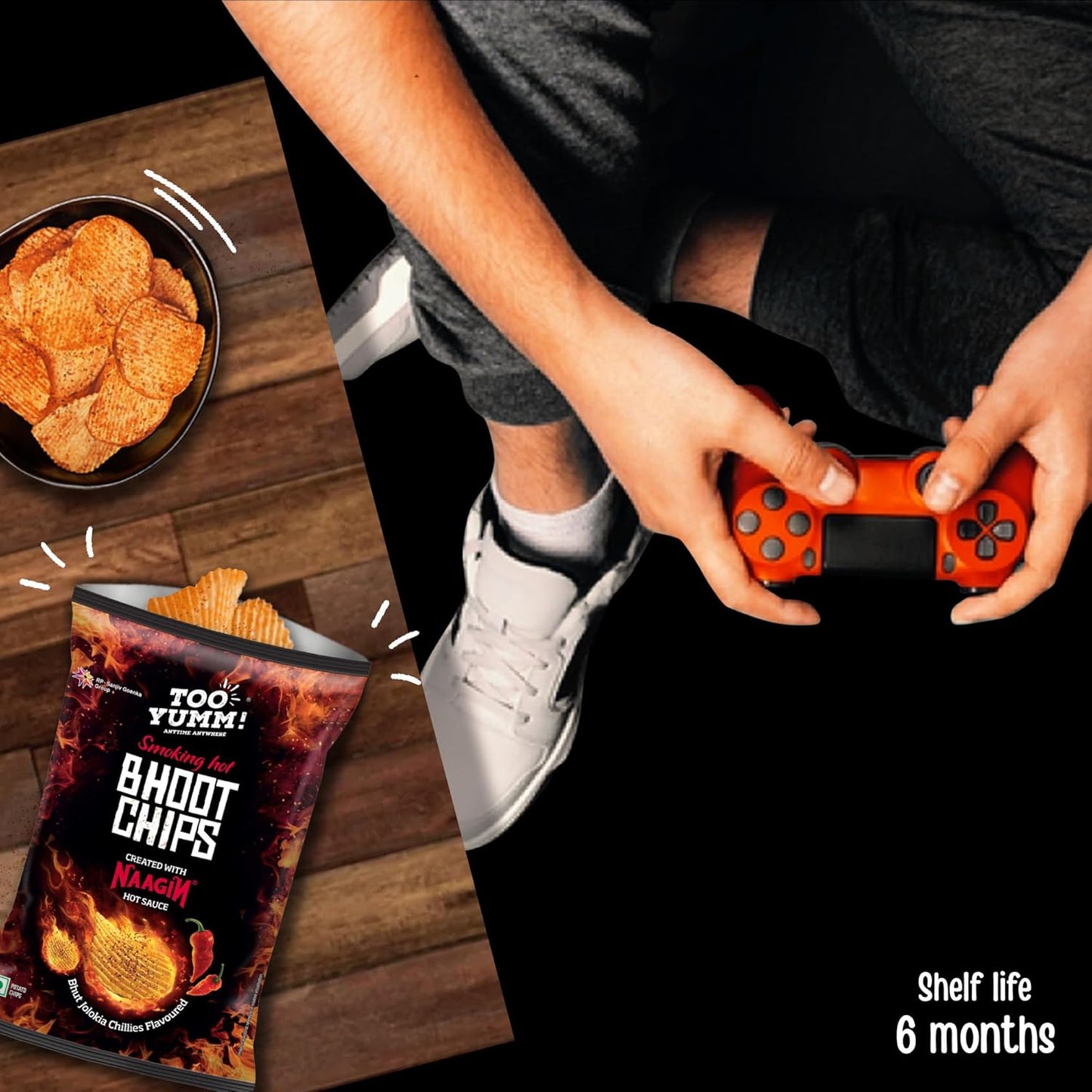 Too Yumm! Bhoot Chips | Created With Naagin Hot Sauce | Tasty & Spicy | Bhut Jolokia Chillies | Potato Chips